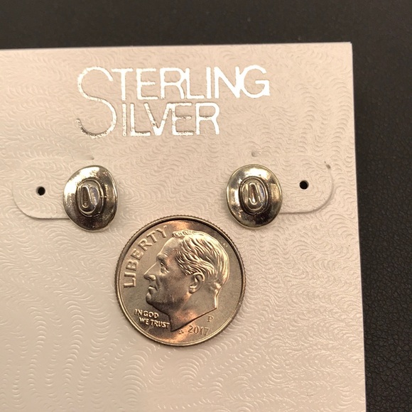 STERLING SILVER COWBOY/COWGIRL HAT EARRINGS NIB - Picture 3 of 5